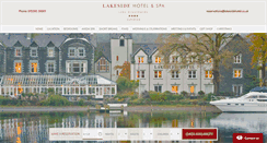 Desktop Screenshot of lakesidehotel.co.uk